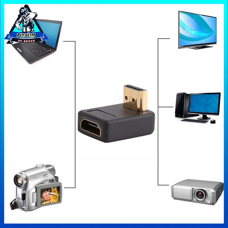 [Fitslim] HDMI-compatible A Male To Female Port Adapter Right Angle Extension Converter