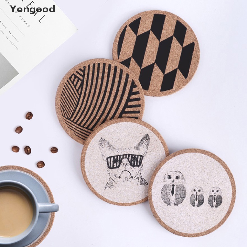 Miếng lót ly hình tròn chống thấm nước tiện lợi