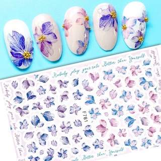 sticker 3d hoa quả dán móng tay nail