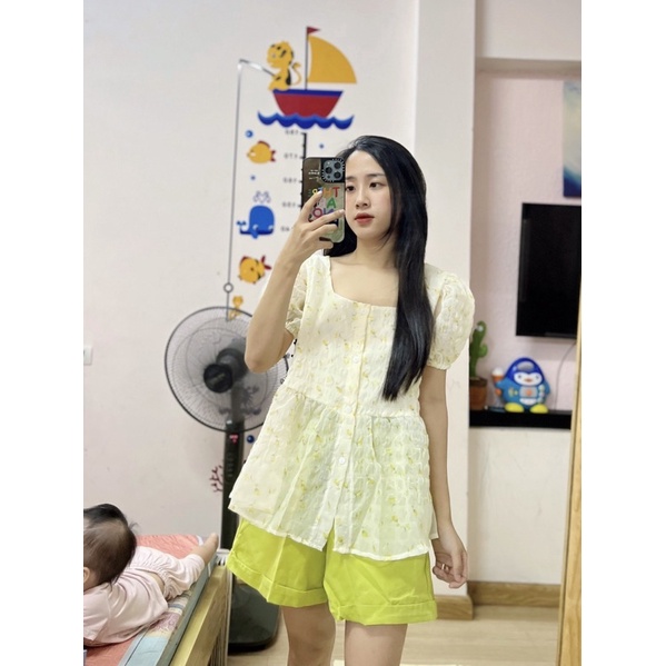 Set áo hoa nhí kèm quần