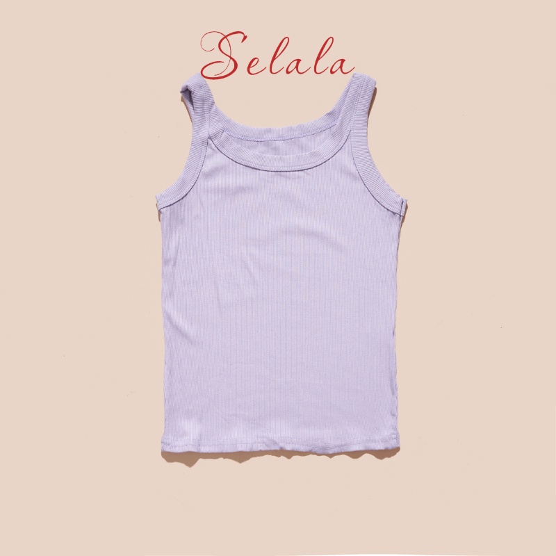 Áo 2 Dây Selala Chất Cotton Dáng Dài Basic Dễ Phối Đồ 2D24