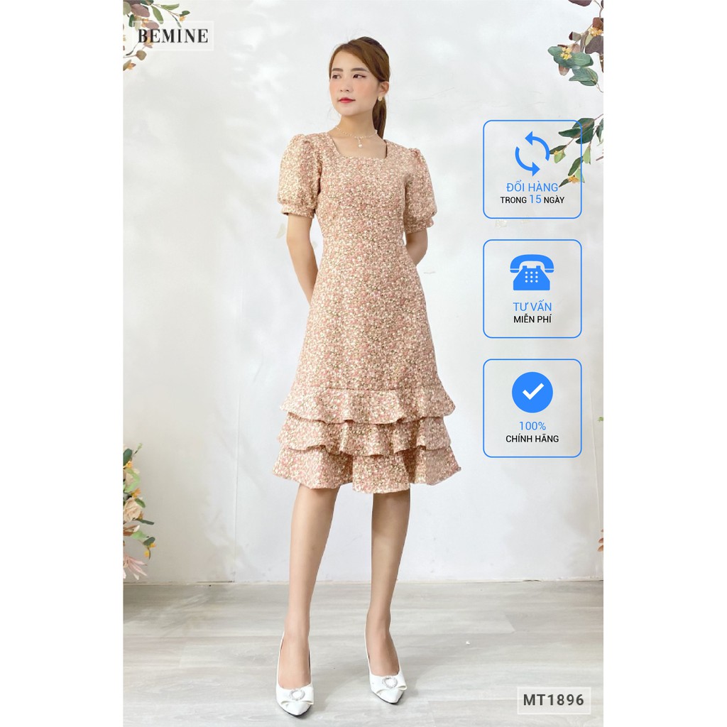 Đầm suông bông nhí bèo lai BEMINE MT1896HONG | BigBuy360 - bigbuy360.vn