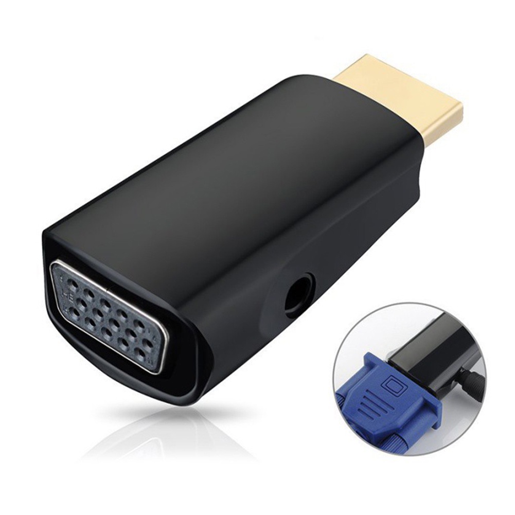 Đầu Chuyển Đổi 1080p Hdmi-Compatible Sang Vga Kèm Cáp Âm Thanh Cho Pc X-Box