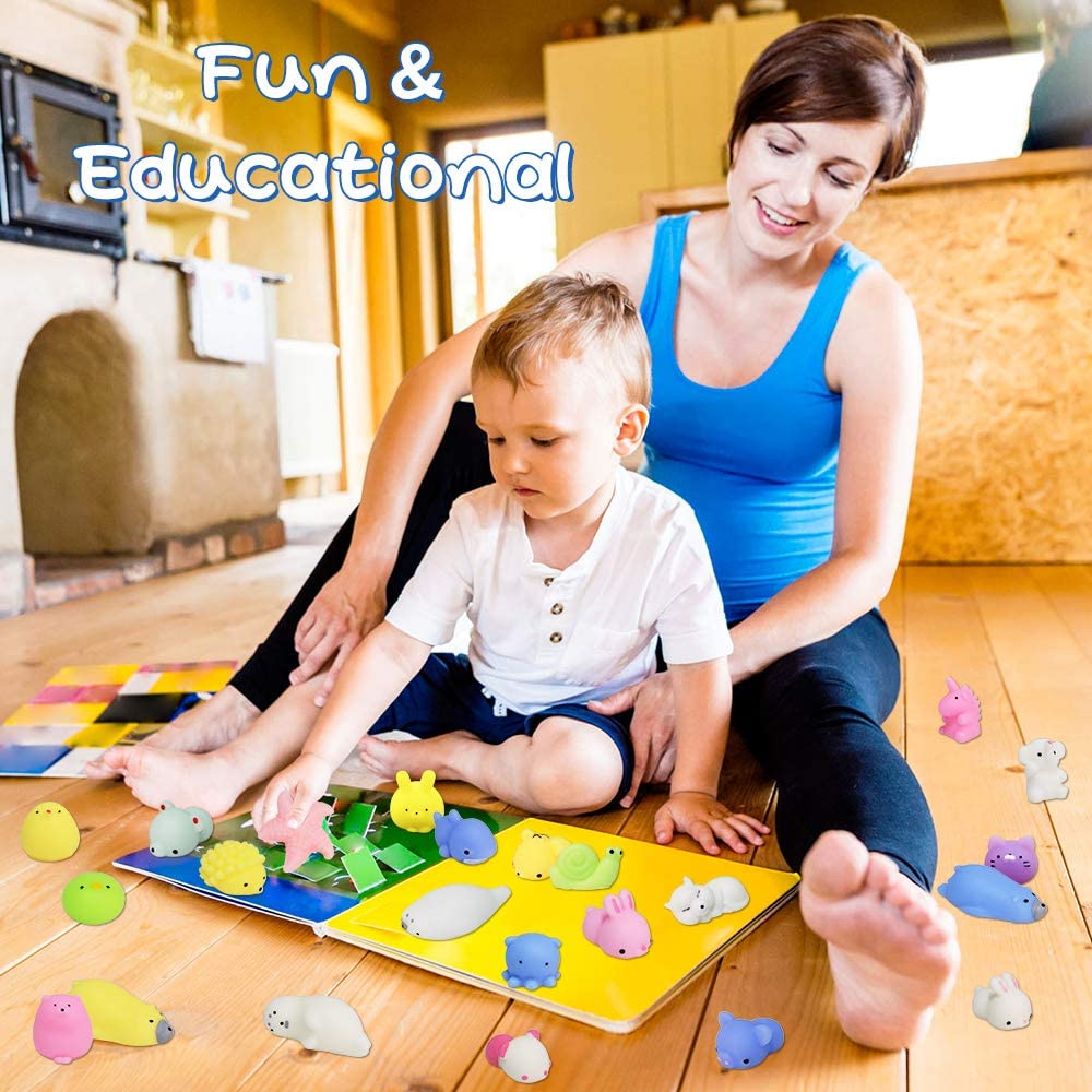 Set 10 Đồ Chơi Squishy Mini Hình Động Vật Dễ Thương