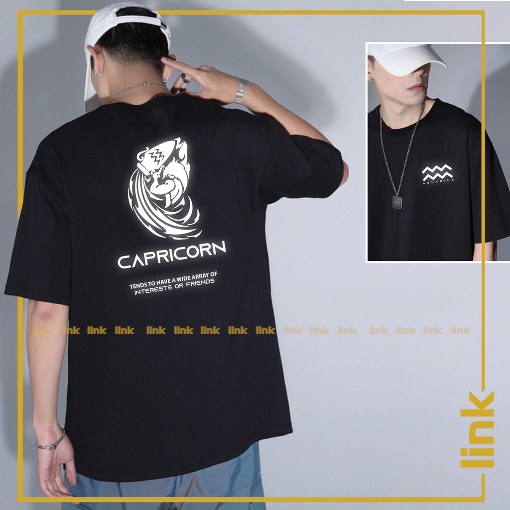 Áo phản quang bạc cung Bảo Bình - Cung Hoàng Đạo  tay lỡ unisex