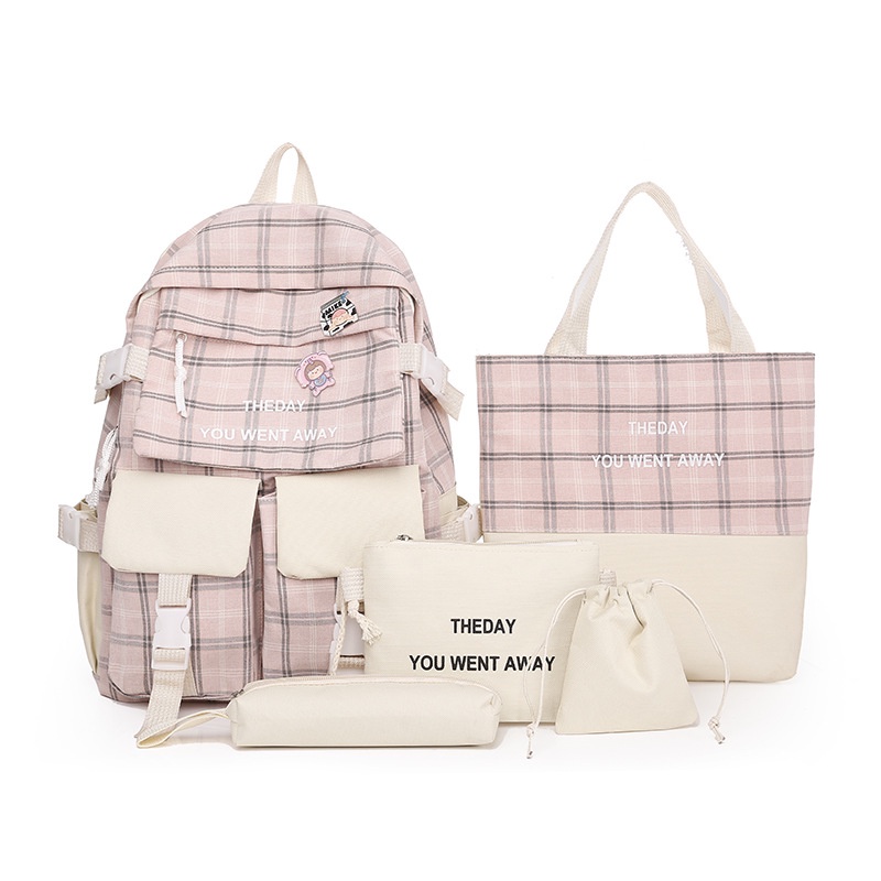 Ba Lô Đi Học Nhiều Ngăn Sức Chứa Lớn Đơn Giản Nghệ Thuật Và Nghệ Thuật Mới Cho Nữ Sinh