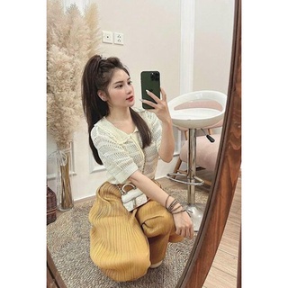 ÁO len lỗ bo tay 4 màu hót