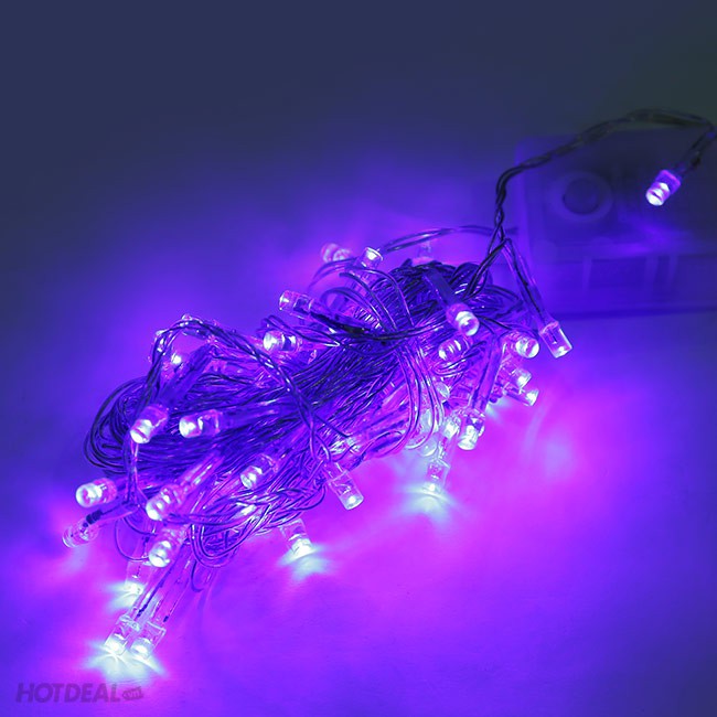 Đèn nháy trang trí tết - Dây đèn led trang trí 5m, 10m chớp nháy nhiều chế độ