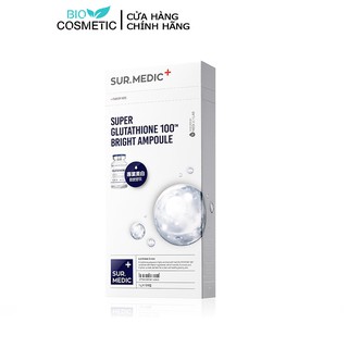 Hộp 10 ống Tinh Chất SUR.MEDIC+ Super Glutathione 100 Bright Ampoule Dưỡng Trắng Bật Tông Da