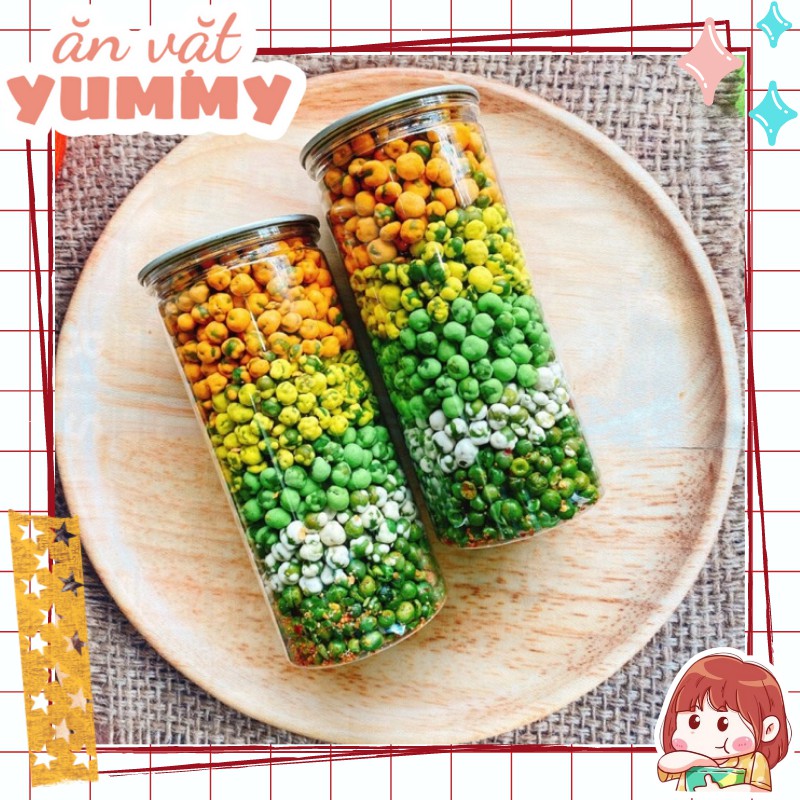 Đậu Hà Lan Mix 5 Vị 420gr Ăn Vặt Yummy - đồ ăn vặt lon pet vừa ngon vừa rẻ