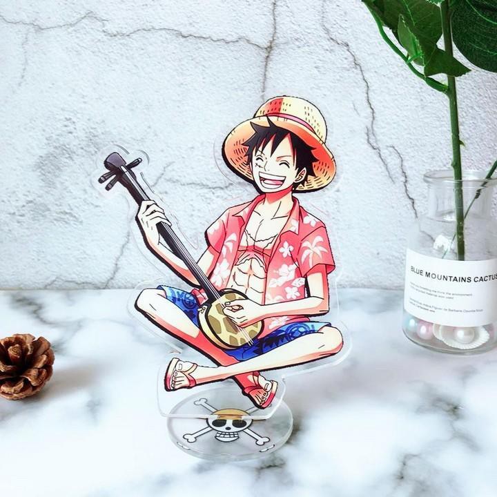 Standee One piece Luffy đảo hải tặc Tượng Acrylic Standee Anime mica chibi trang trí trưng bày mô hình