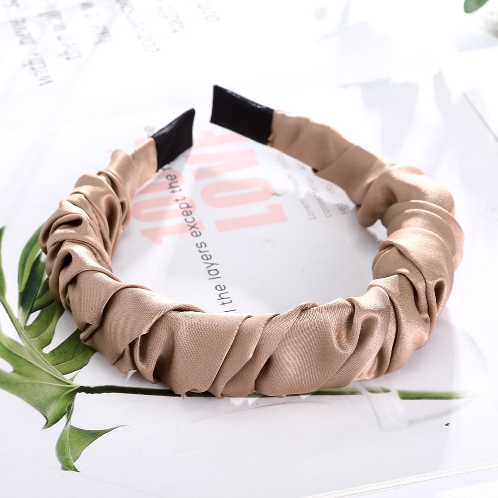 Cài Tóc Haimeikang Bọc Vải Nhún Màu Trơn Phong Cách Hàn Quốc Mới Dành Cho Nữ