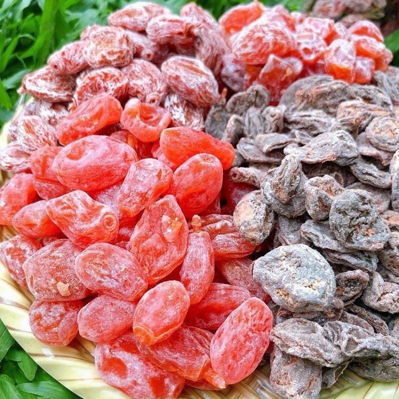 MIX 2 LOẠI XÍ MUỘI ĐÀO OLIU CHUA NGỌT SIÊU NGON 500gr