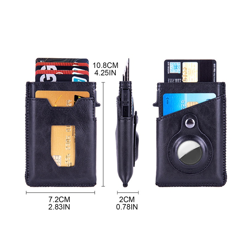 Ví Đựng Thẻ Tự Động RFID Bằng Kim Loại Tương Thích Với AirTag
