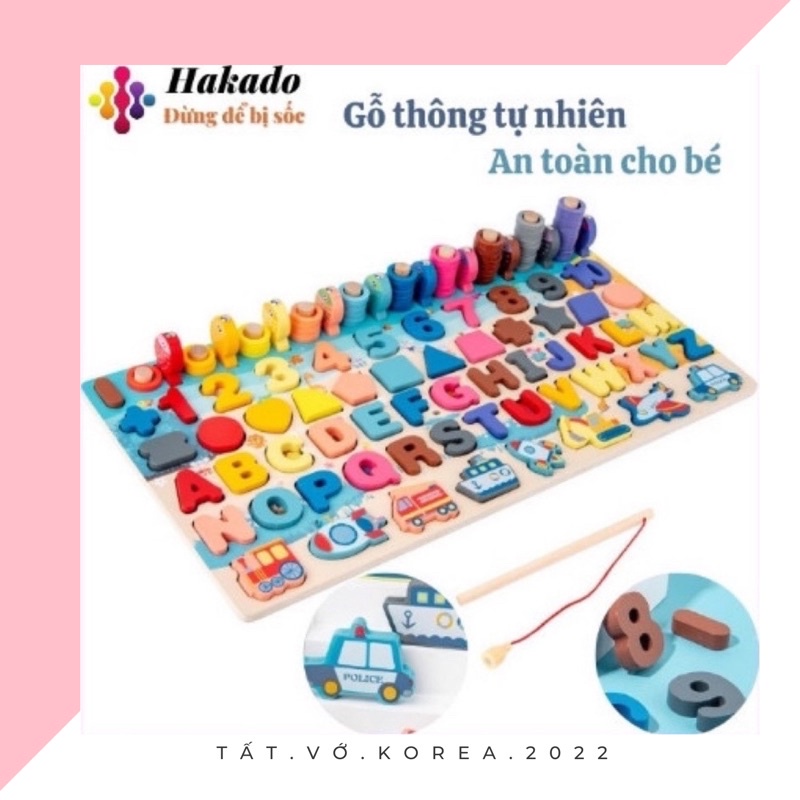 📛RẺ VÔ ĐỊCH📛 BỘ CÂU CÁ 6 IN 1 BẰNG GỖ -ĐỒ CHƠI GIÁO DỤC