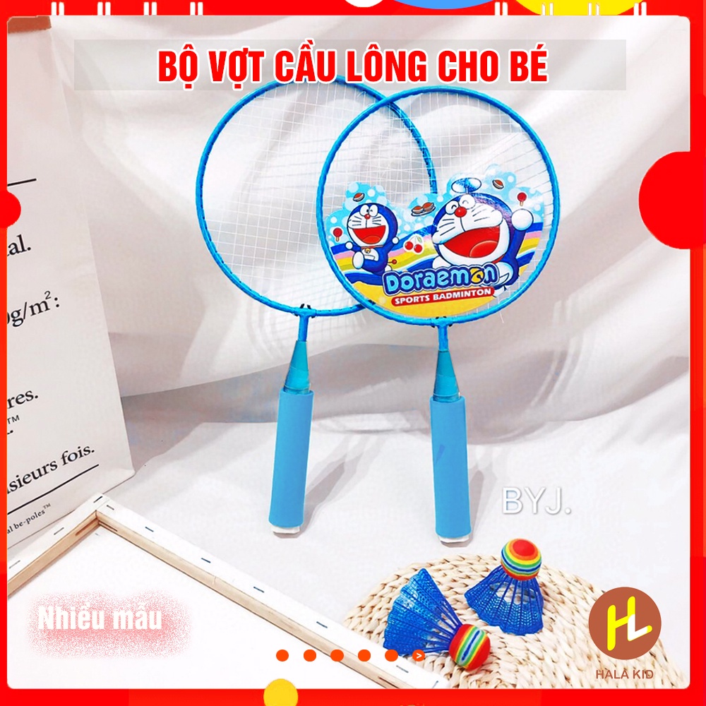 Bộ 2 cây VỢT CẦU LÔNG kèm 2 quả cầu giúp bé phát triển thể chất, phản xạ