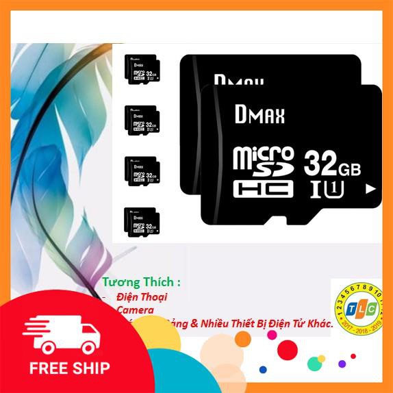 Thẻ nhớ 32GB Dmax micro SD Class 10 - Bảo hành 60 tháng