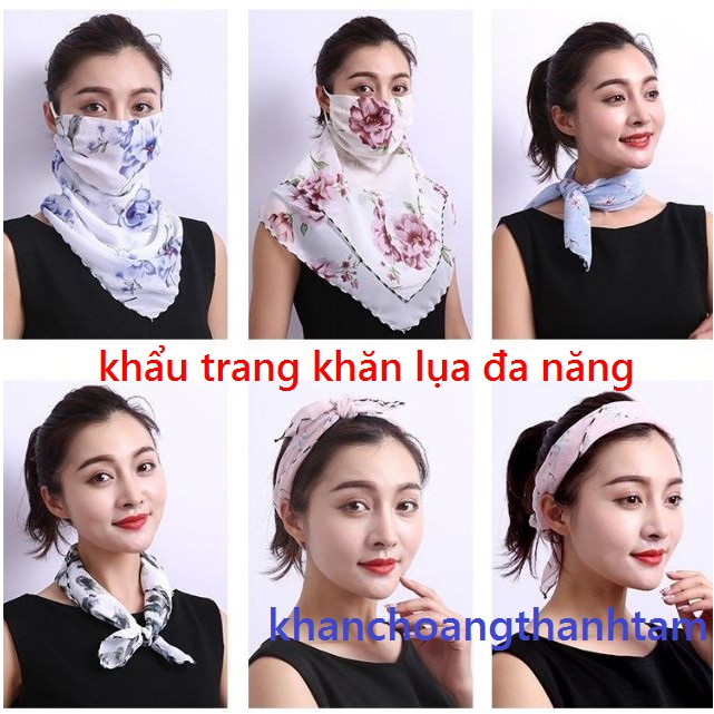 [Mã FAMARAL2 giảm 10K đơn 50K][ĐA NĂNG-HOT TREND] Khẩu Trang Chống Nắng Kiêm Khăn Lụa Quàng Cổ