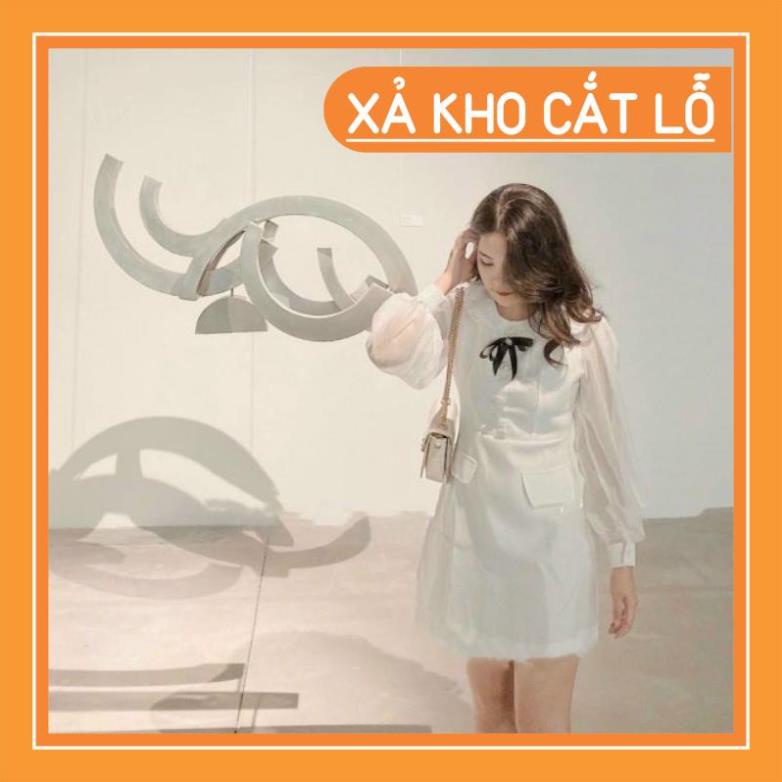 [Quần Áo Hot] Váy tay bồng tag nơ cổ tay xốp dài | BigBuy360 - bigbuy360.vn