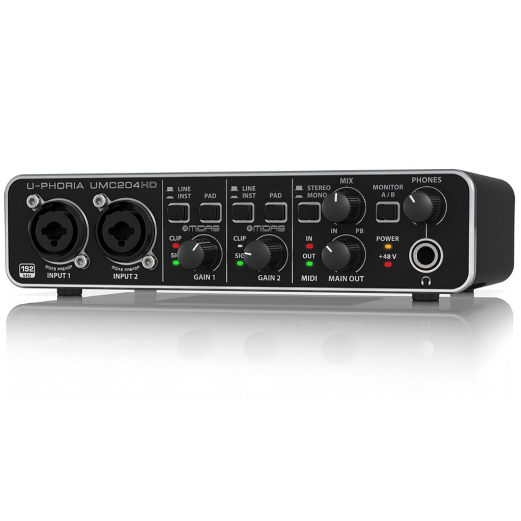 Behringer U-PHORIA UMC204HD - Sound Card Thu Âm, Làm Nhạc Chuyên Nghiệp