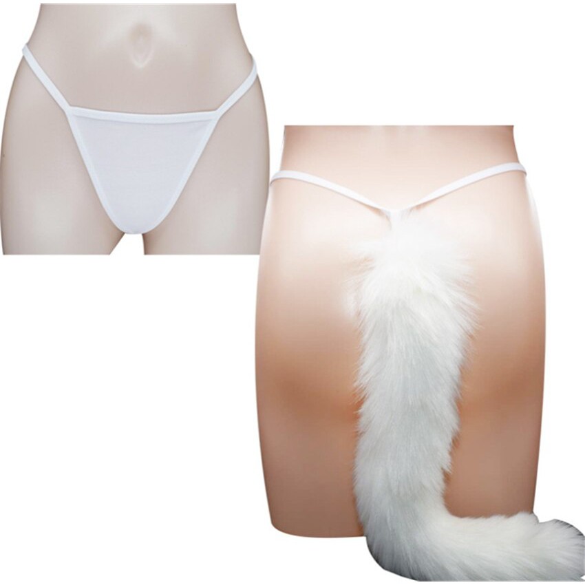 QUẦN LÓT LỌT KHE ĐUÔI THỎ, ĐUÔI CÁO SEXY- Kèm clip, ảnh thật COSPLAY THỎ CON, CÁO TRẮNG ĐEN