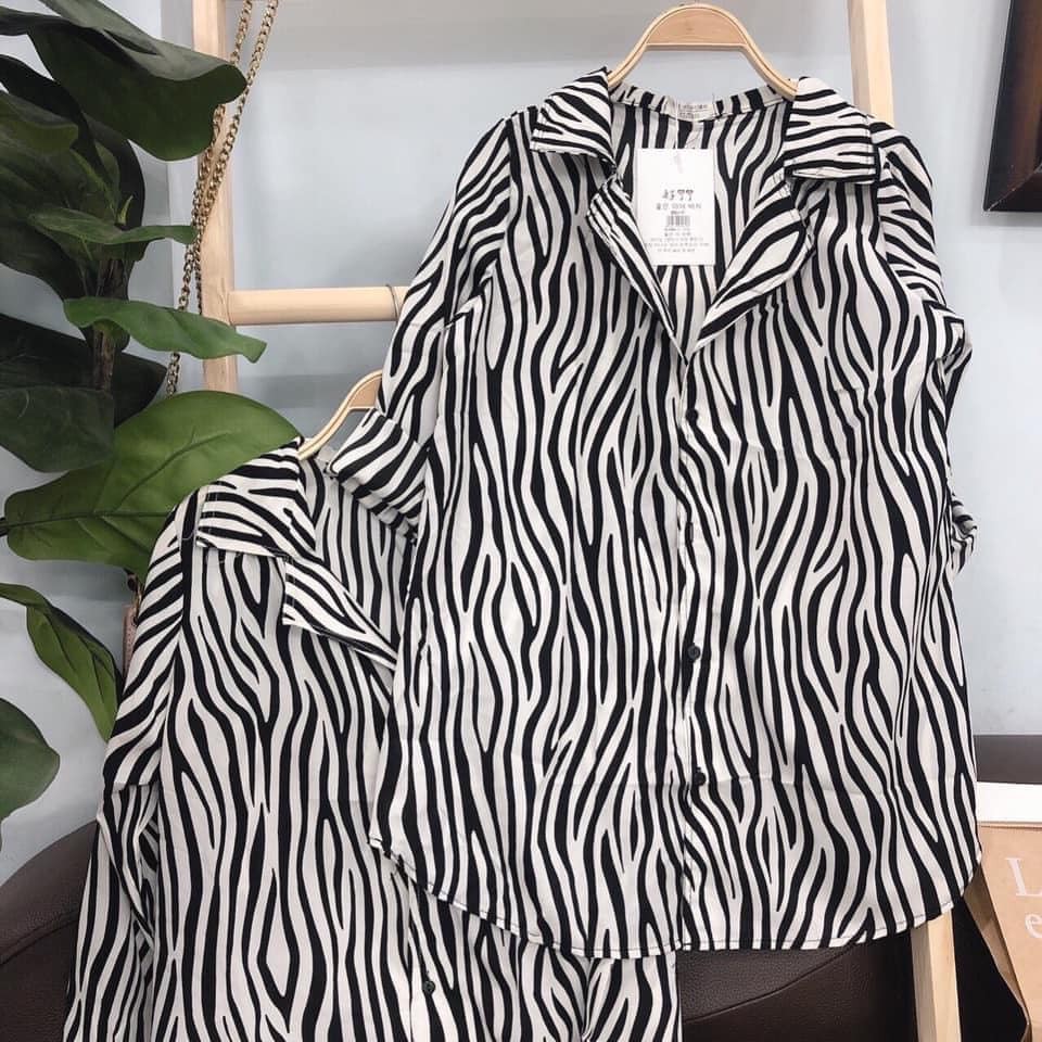 Sỉ áo sơ mi lụa nữ shynstores dài tay họa tiết siêu hot