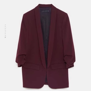 Áo khoác vest blazer zara đỏ mận