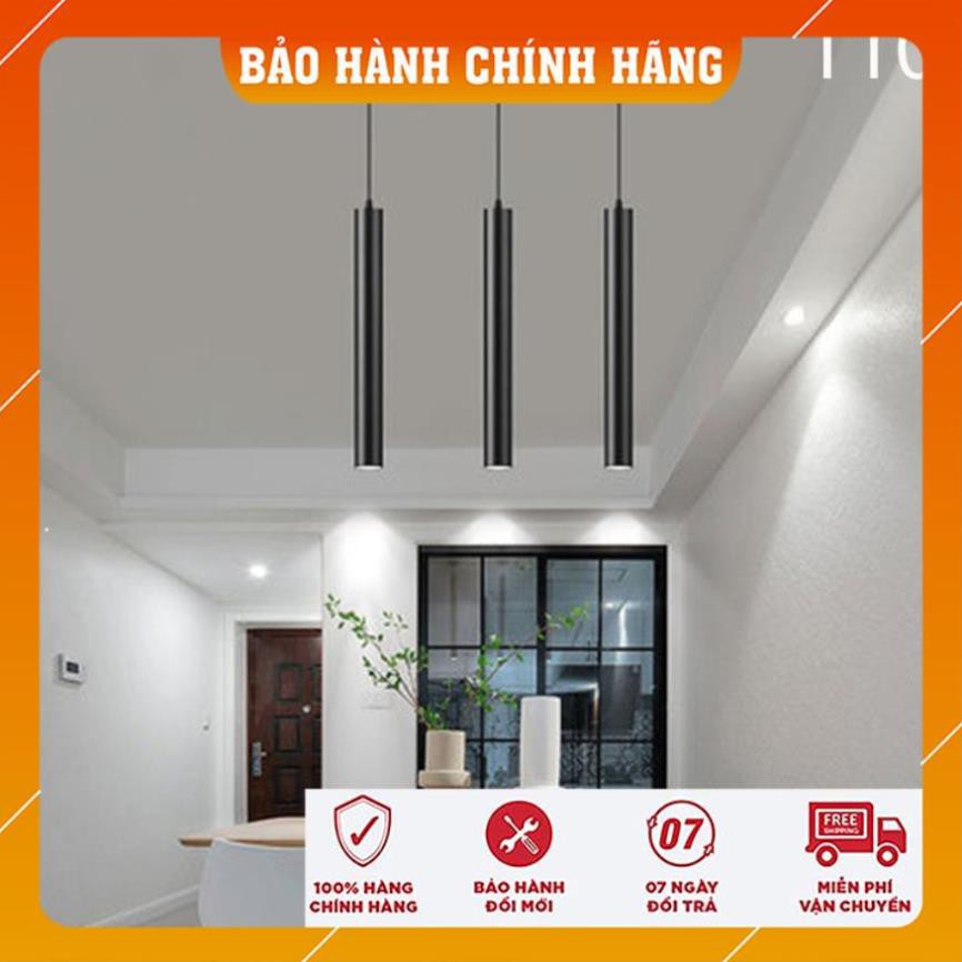 Đèn Thả - Đèn Thả Trần - Đèn Thả Trang Trí rọi ống bơ CD-204B 5w 30cm ( Đen / Trắng ) Ánh Sáng Vàng
