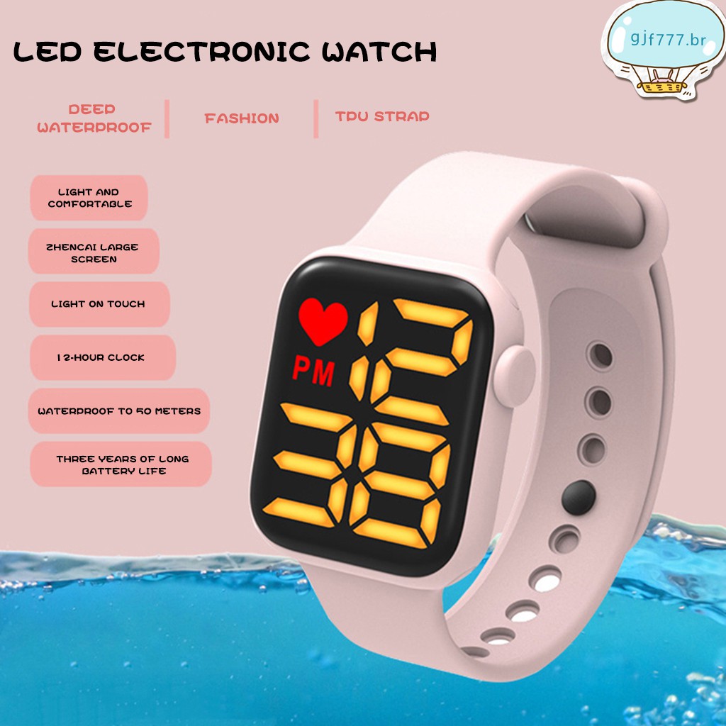 Đồng Hồ Điện Tử led Vuông Mới Năm 2021 Thể Thao Chống Nước Cho Nam Và Nữ