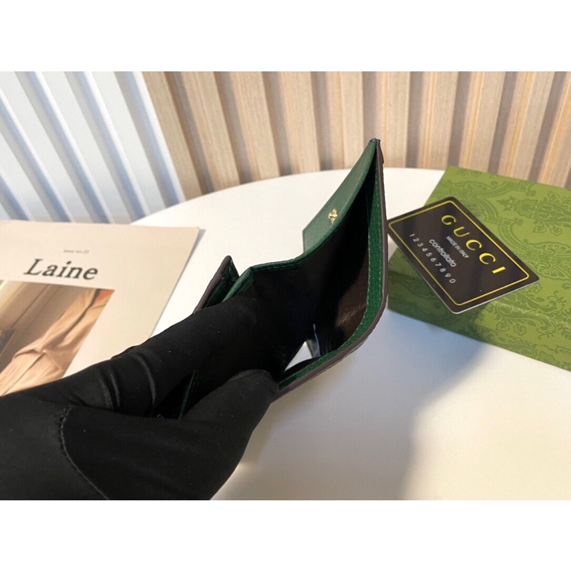 Ví gập mini nhiều ngăn cao cấp thương hiệu Gucci GC/GG da thật