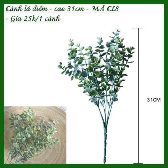 [Mã SKAMLTSW8 giảm 10% đơn 100K] [ Hoa Giả ] Cành Khuynh diệp lá NHỎ - cành thấp cao 31cm - hoa giả nhân tạo - MÃ CL8