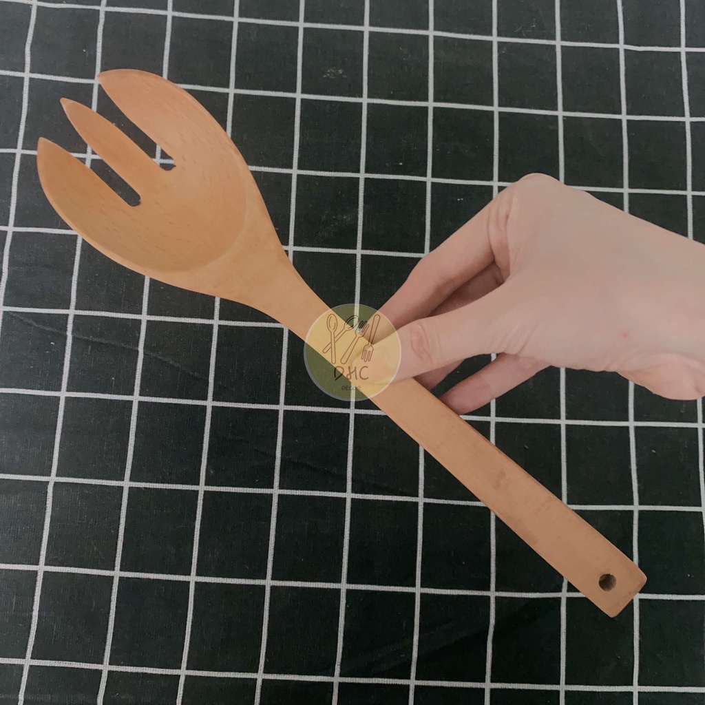 Bát gỗ Keo nguyên khối kích thước  đựng Salad/món trộn/hoa quả/đồ khô DHC Decor