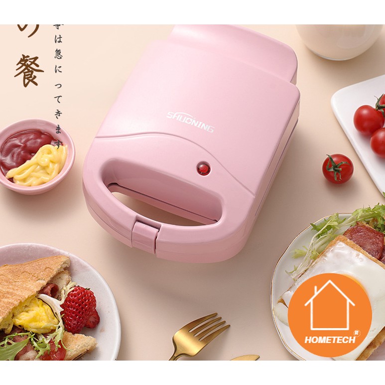 Máy ép bánh mì sanwich mini rán trứng, làm đồ ăn sáng bảo hành 12 tháng