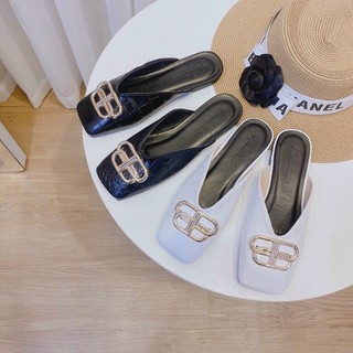 Sục chữ BB mũi vuông da vân rắn