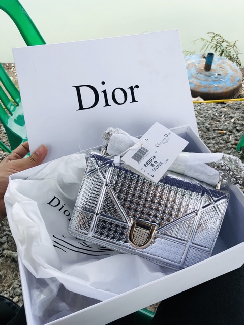 Túi D.i.o.r rama bạc ko hộp