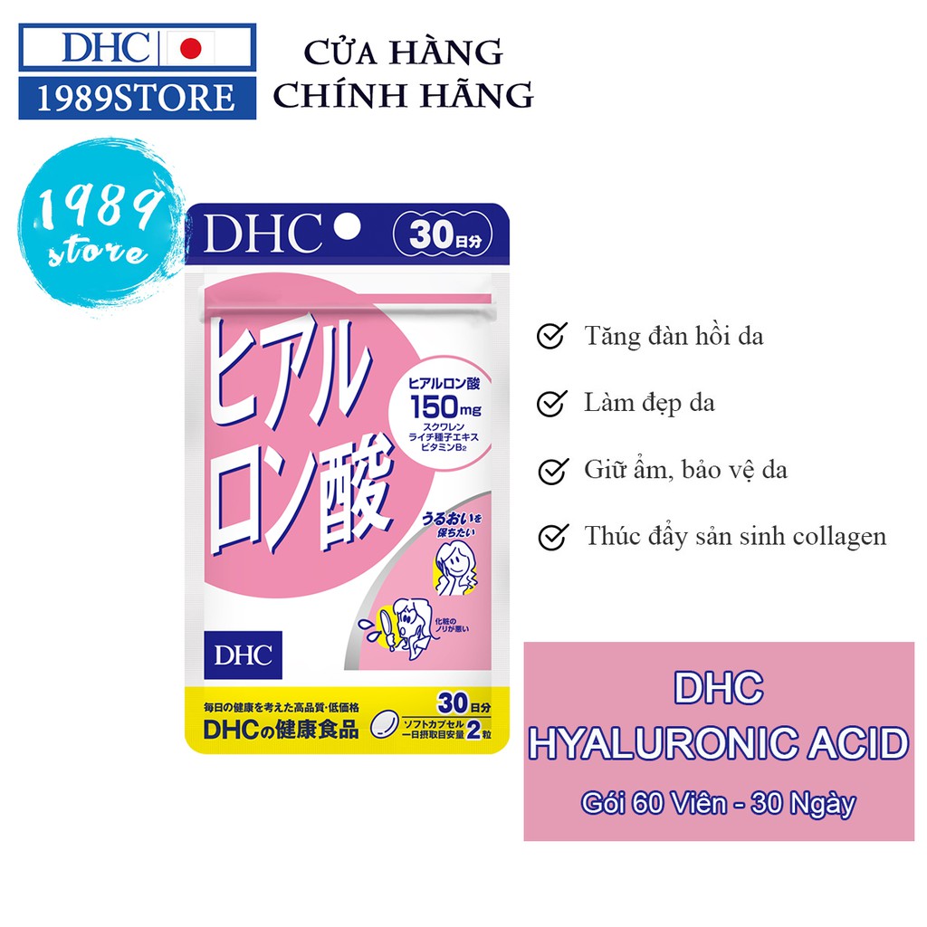 Viên Uống Giữ Ẩm Cấp Nước DHC Hyaluronic Acid 30 Ngày - 1989Store Phân Phối Chính Hãng