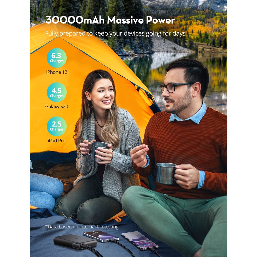 Pin sạc dự phòng RAVPower PB232 dung lượng 30000mAh PD max 90w