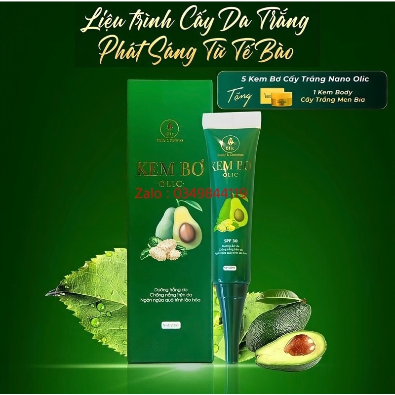 [ CHÍNH HÃNG ] KEM BƠ CẤY TRẮNG NANO OLIC MẪU MỚI— MỜ NÁM , TÀN NHAN