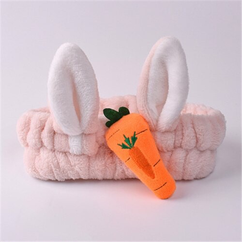 Băng Đô Rửa Mặt Tai Thỏ Cà Rốt Kiểu Hàn Quốc BĐ07