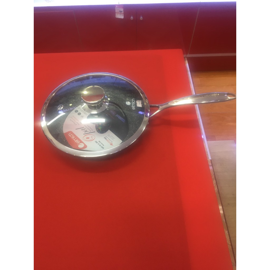 CHẢO VÂN ĐÁ TỰ NHIÊN CHỐNG DÍNH ELMICH 24CM OPAL EL-3802.