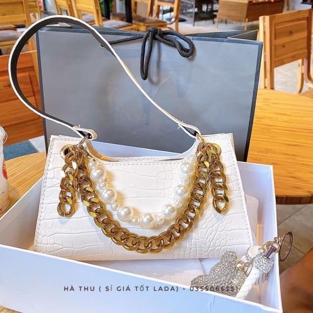 [HOT] TÚI KẸP NÁCH PHỐI DÂY SIÊU SANG CHẢNH SIZE 25