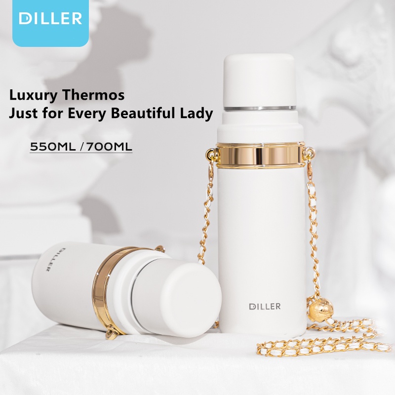 Bình Nước Giữ Nhiệt Bằng Thép Không Gỉ SUS316 Kèm Ống Hút Và Vỏ Bọc Dung Tích 550ml / 700ml MLH9061