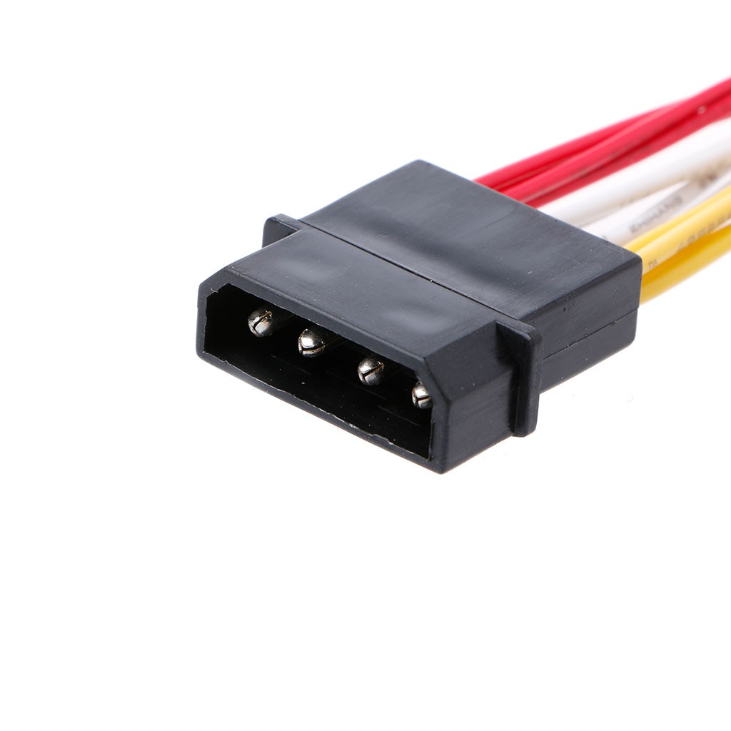 Dây cáp nguồn chuyển đổi 4-Pin IDE Molex sang 6 cổng gắn quạt tản nhiệt 2-Pin cho PC tiện dụng