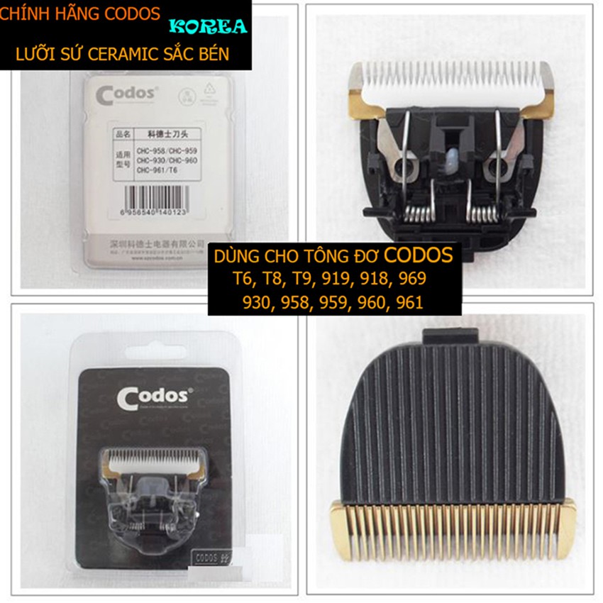 Lưỡi Tông Đơ Codos T6/ T8/ T9/ 958/ 959/ 930/ 960/ 961/ 968/ 969/ 916/ 918/ 919.