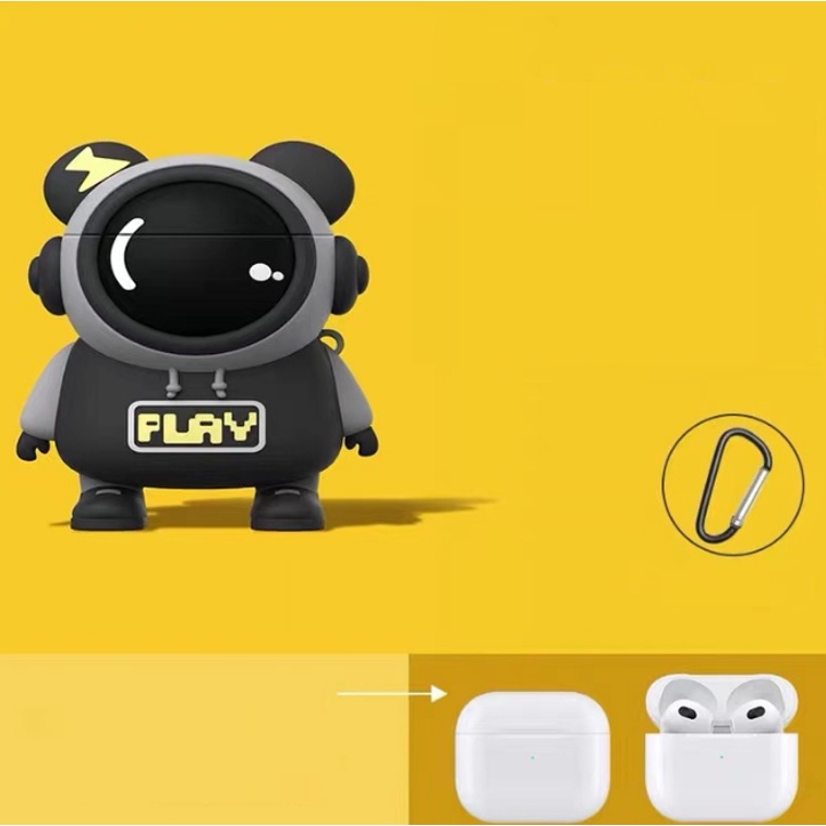 Vỏ ốp case bảo vệ bao đựng tai nghe không dây bluetooth 3/2/1/Pro Play - Jerry Shop