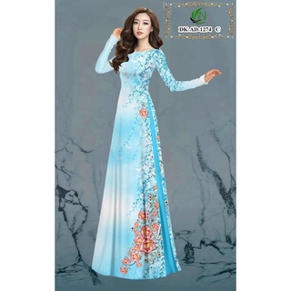 Vải áo dài hoa Hồng