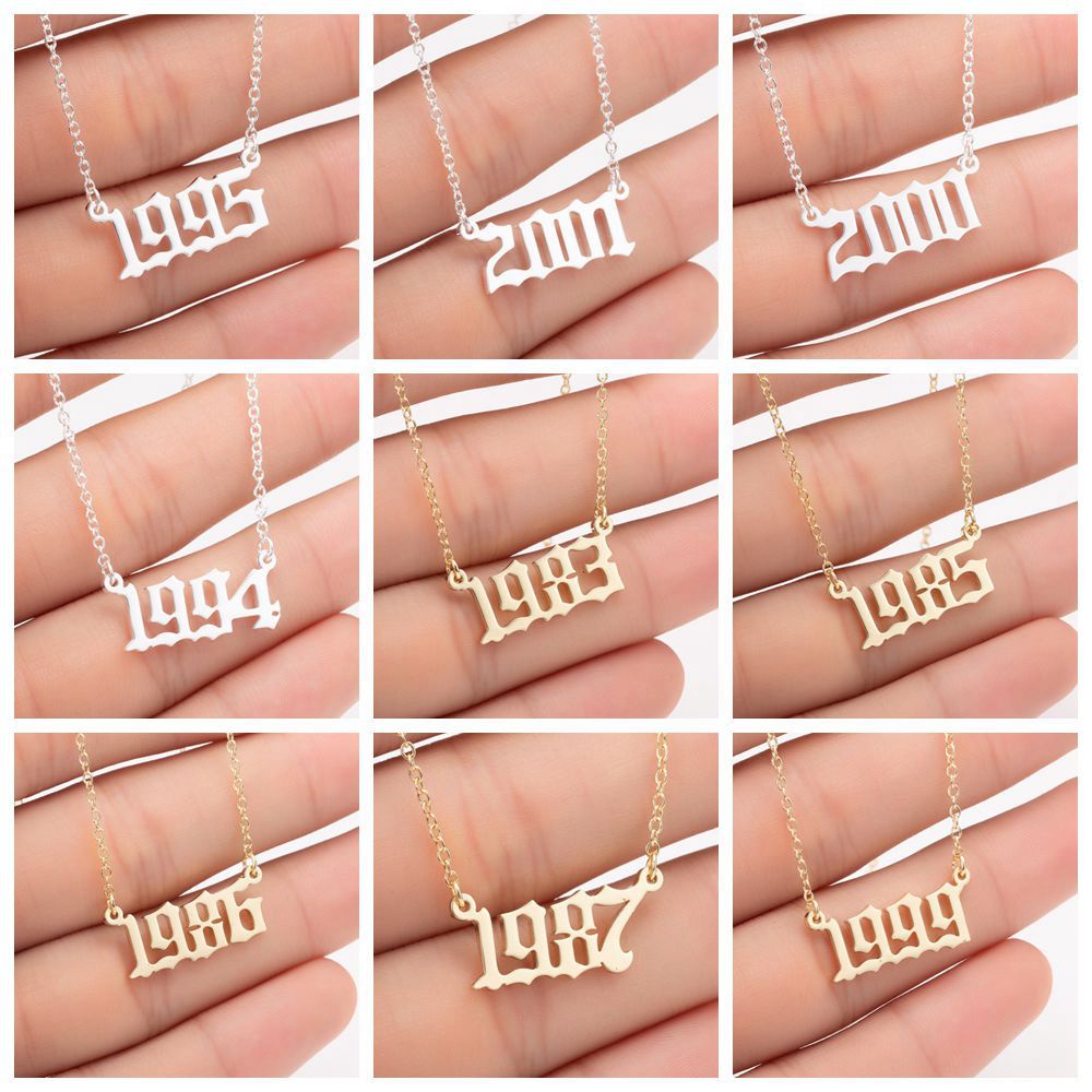Vòng cổ mặt số năm sinh 1980 đến 2019 cá tính cho nữ
