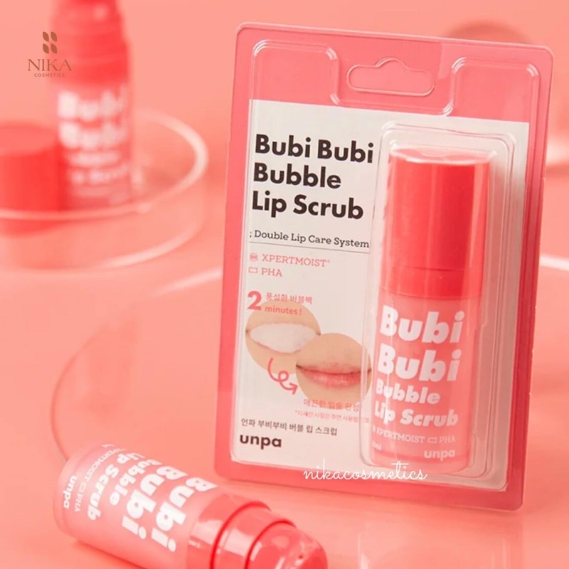 Gel Tẩy Tế Bào Chết Sủi Bọt Cho Môi, Lành Tính, Siêu Mềm Môi Unpa Bubi Bubi Bubble Lip Scrub Hàn Quốc 10ml