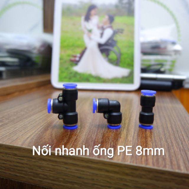 Nối nhanh, Co, Cút Góc, Tê nối hơi, nối nhanh ống 8mm