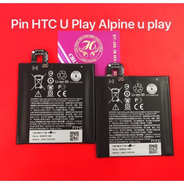 Pin thay máy HTC U play bảo hành 1 tháng